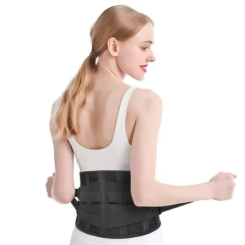 Lower Back Brace Lumbar Support Belt Adjustable Double Pull Breathable Spine Decompression Medical Orthopedic Brace Pain Relief