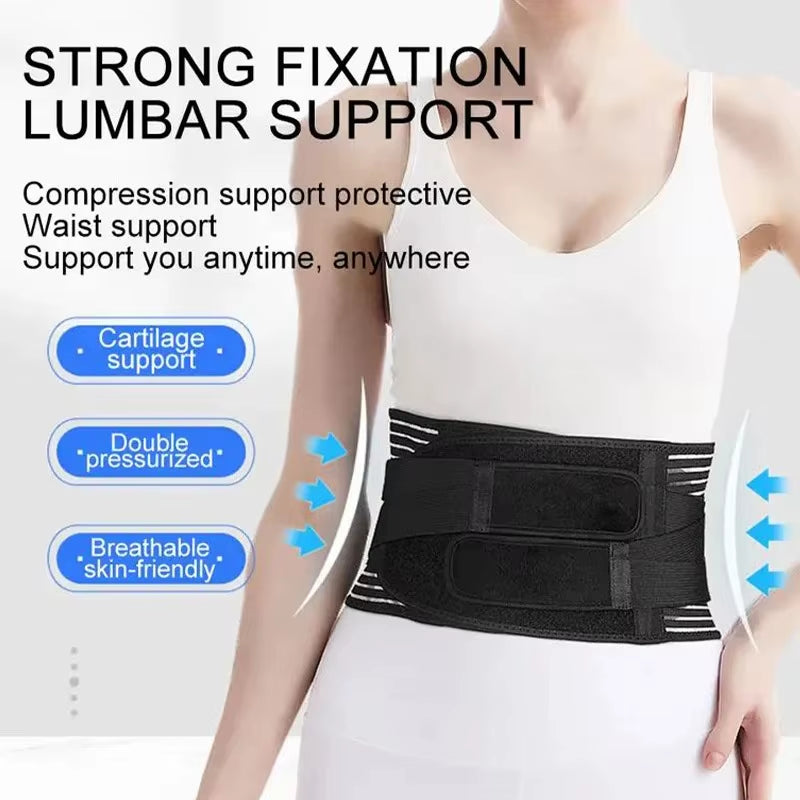 Lower Back Brace Lumbar Support Belt Adjustable Double Pull Breathable Spine Decompression Medical Orthopedic Brace Pain Relief