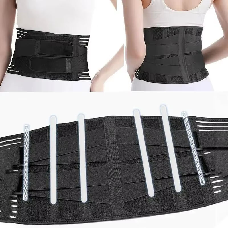 Lower Back Brace Lumbar Support Belt Adjustable Double Pull Breathable Spine Decompression Medical Orthopedic Brace Pain Relief